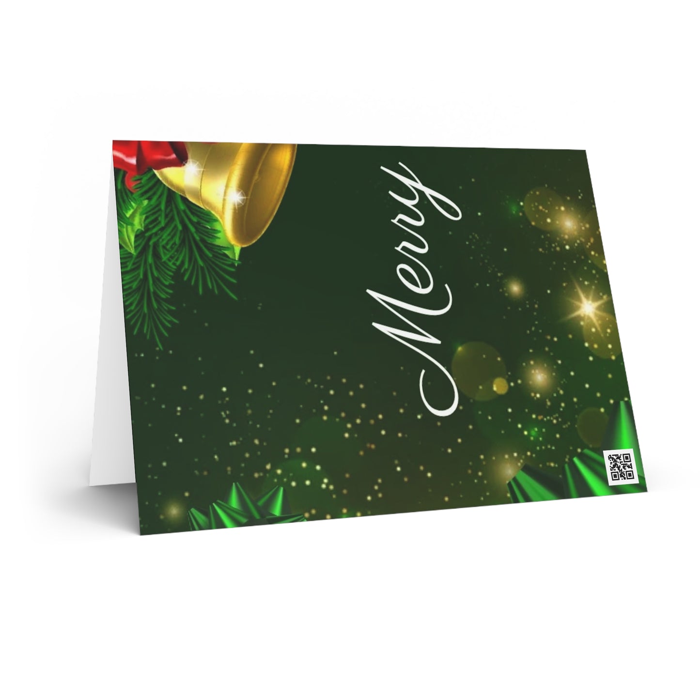 Christmas Greeting Card — Merry Christmas Bell Holiday Card