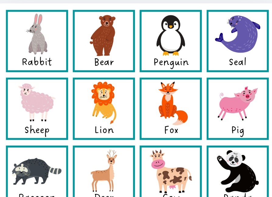 Animales en English