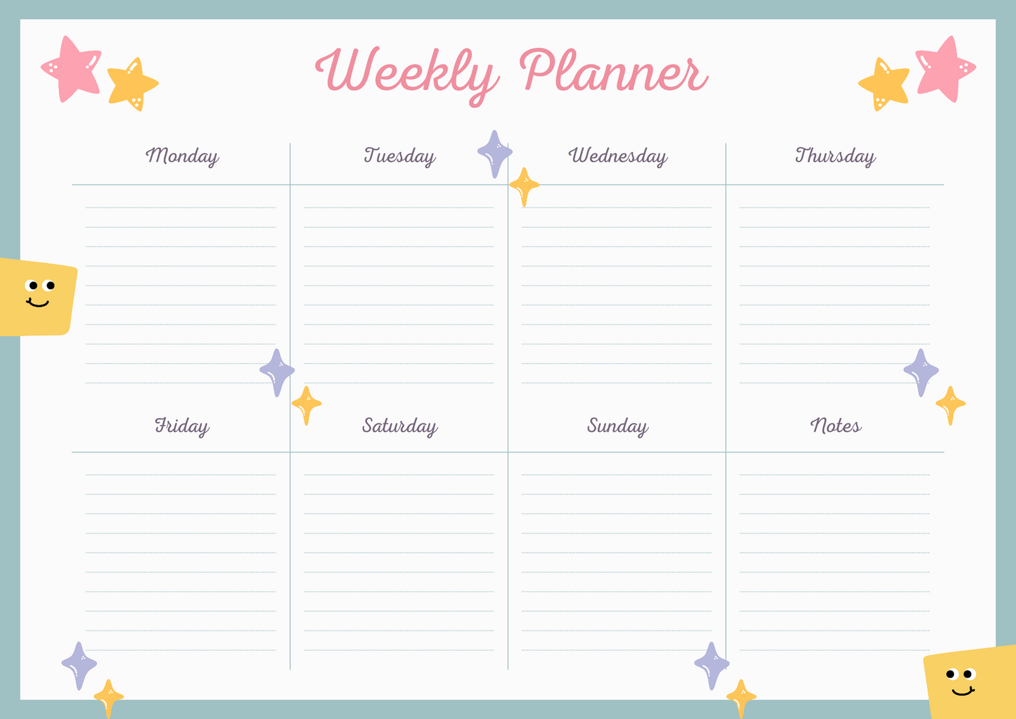 Weekly planner