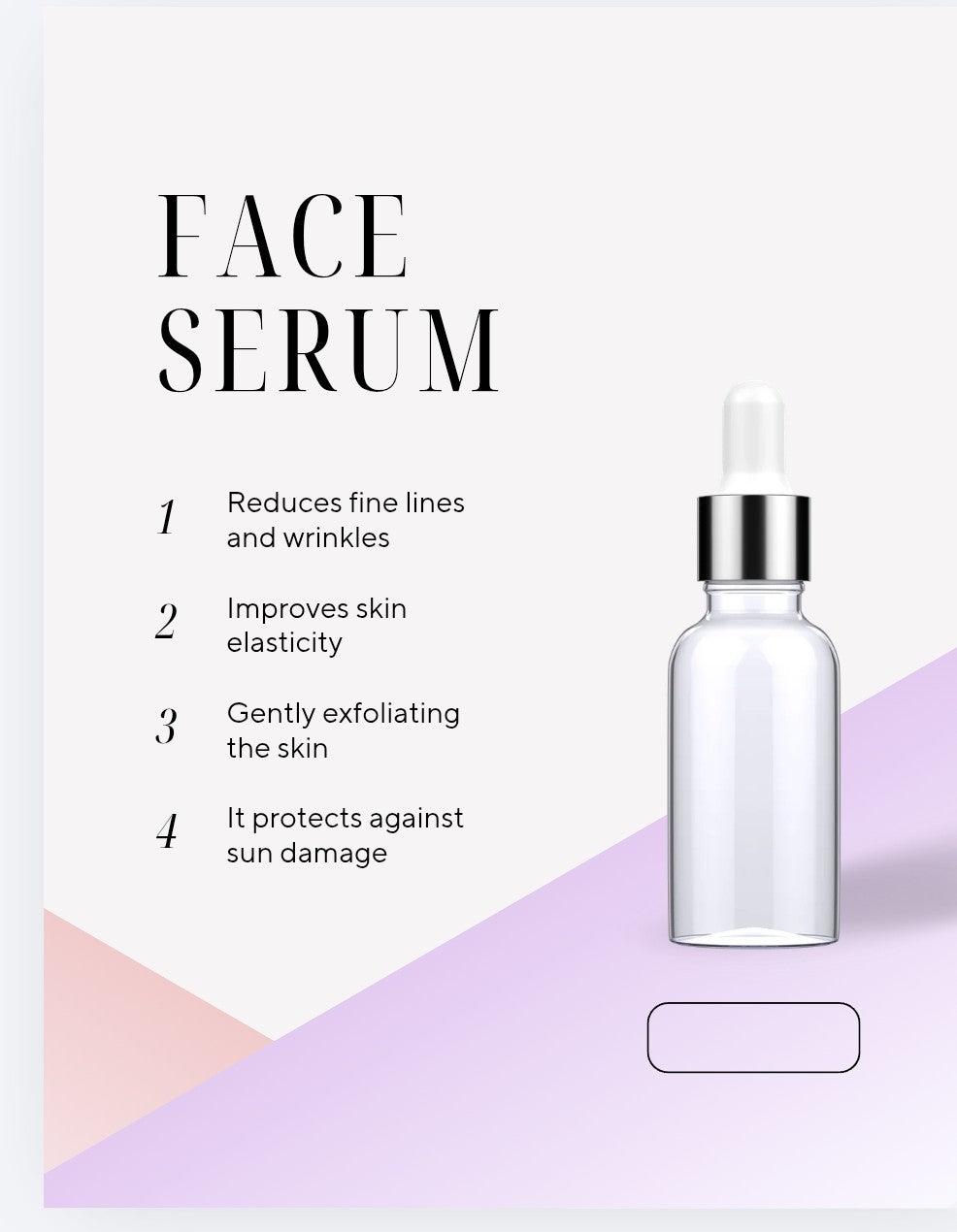 Plantilla digital facial serum