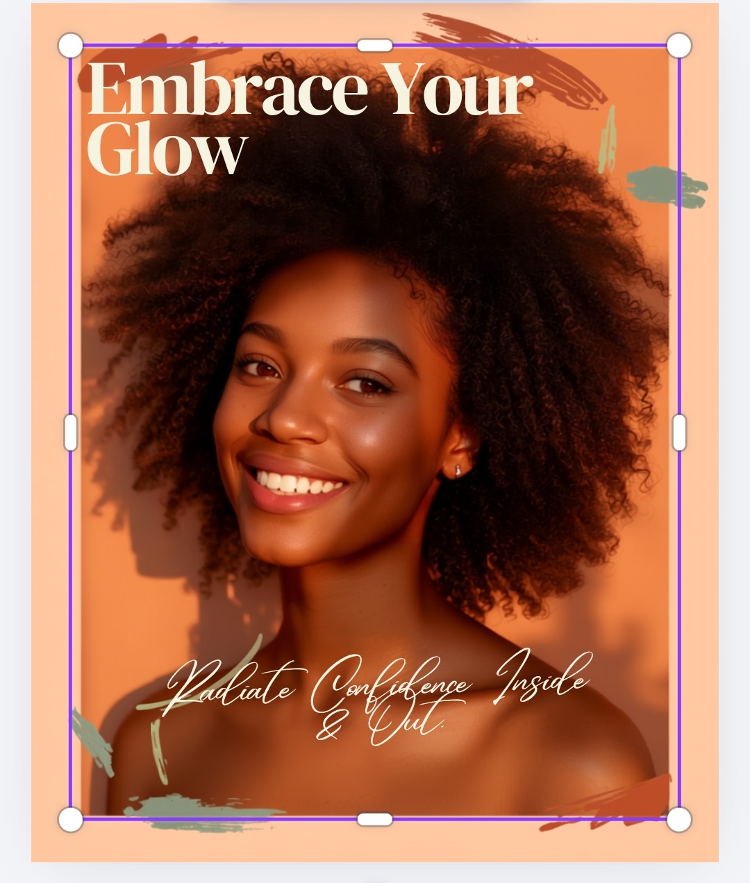 Post ad Instagram Embrace your glow