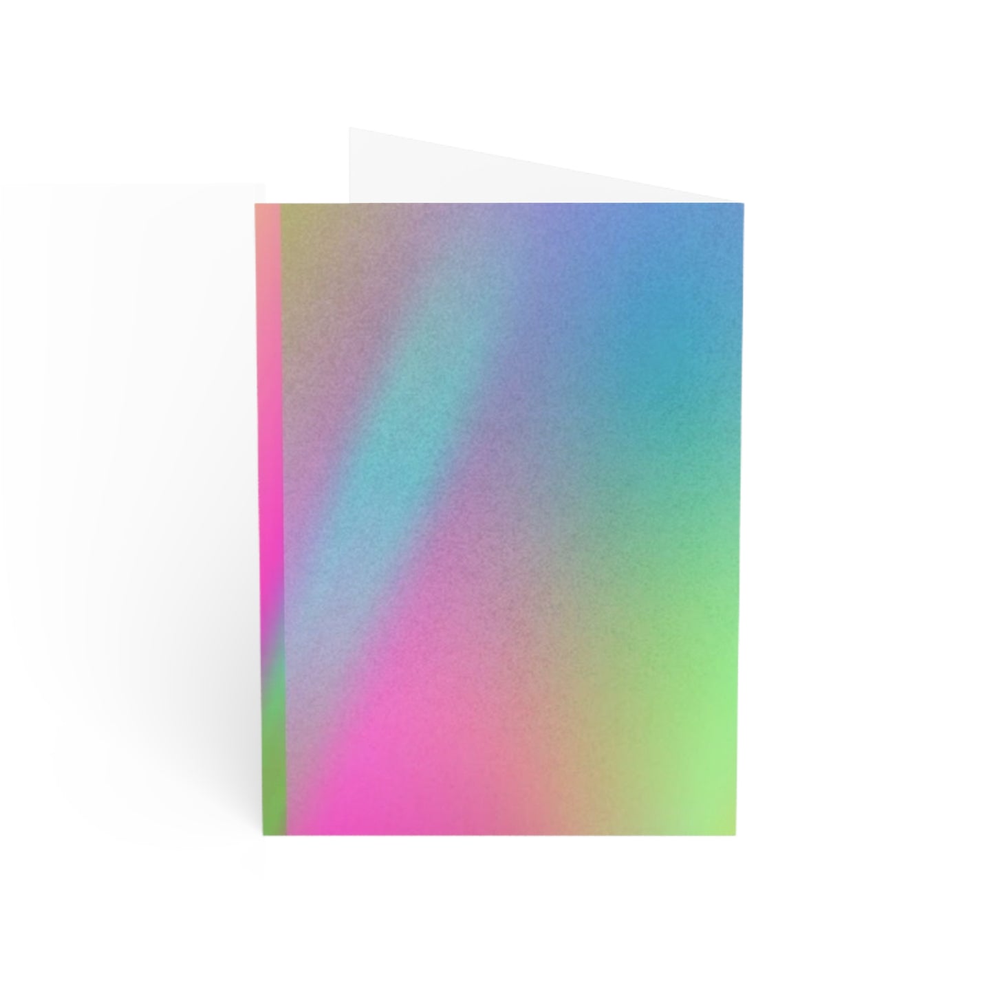 Iridescent Gradient Greeting Cards — Pastel Holographic Blank Note Cards (1/10/30/50 pack)