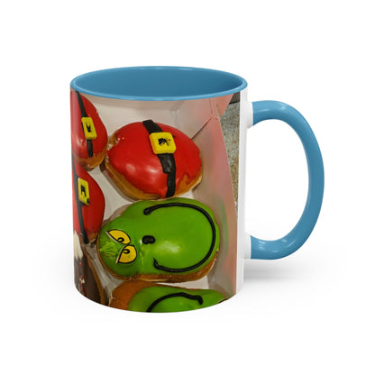 Holiday Donut Pattern Accent Coffee Mug (11/15oz)