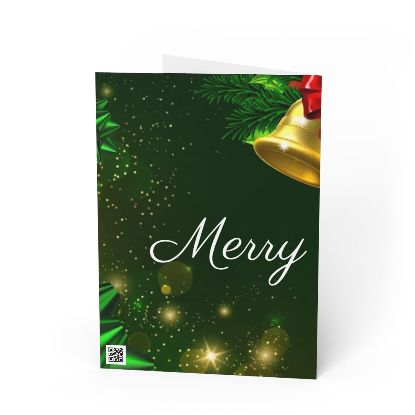 Christmas Greeting Card — Merry Christmas Bell Holiday Card