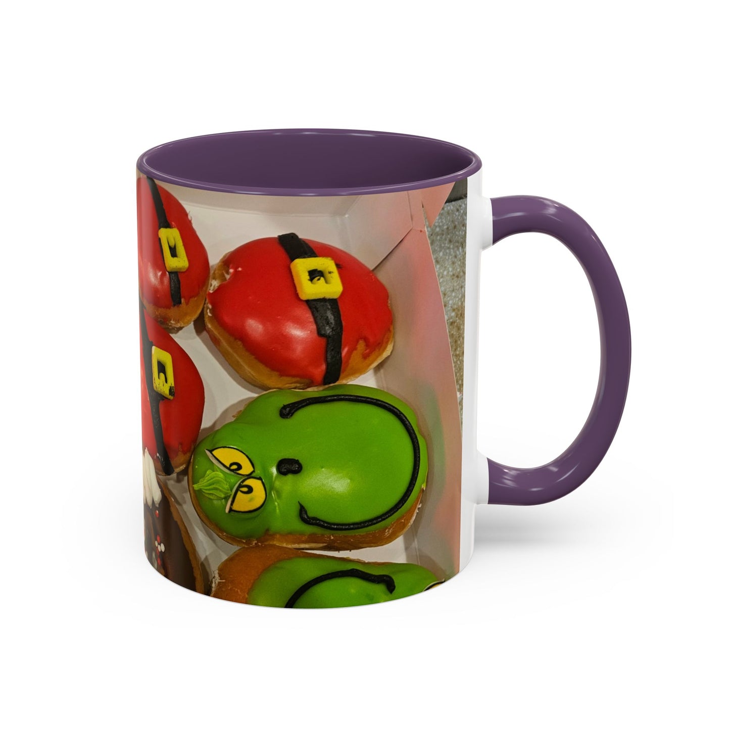 Holiday Donut Pattern Accent Coffee Mug (11/15oz)