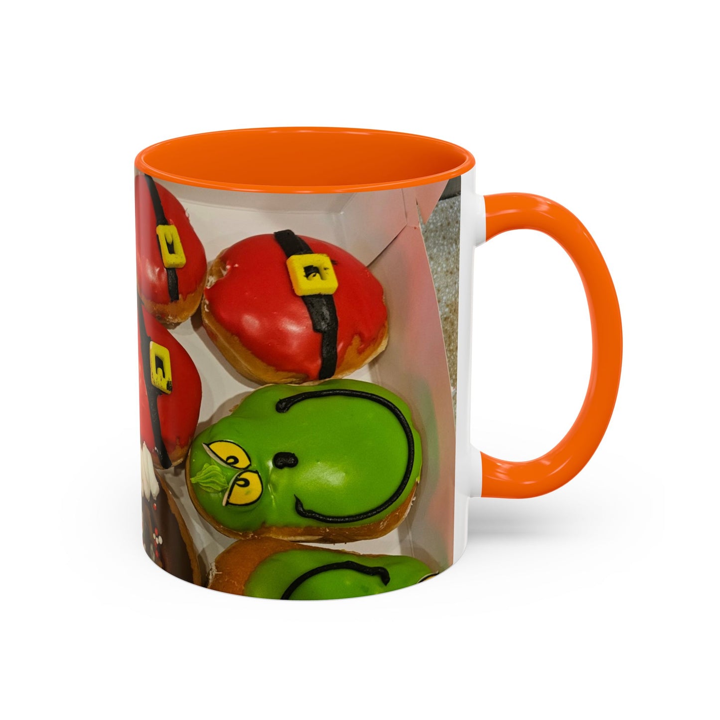 Holiday Donut Pattern Accent Coffee Mug (11/15oz)