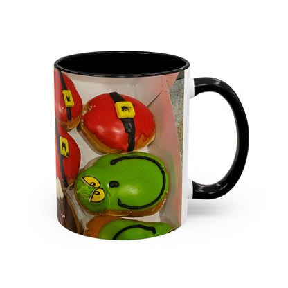 Holiday Donut Pattern Accent Coffee Mug (11/15oz)