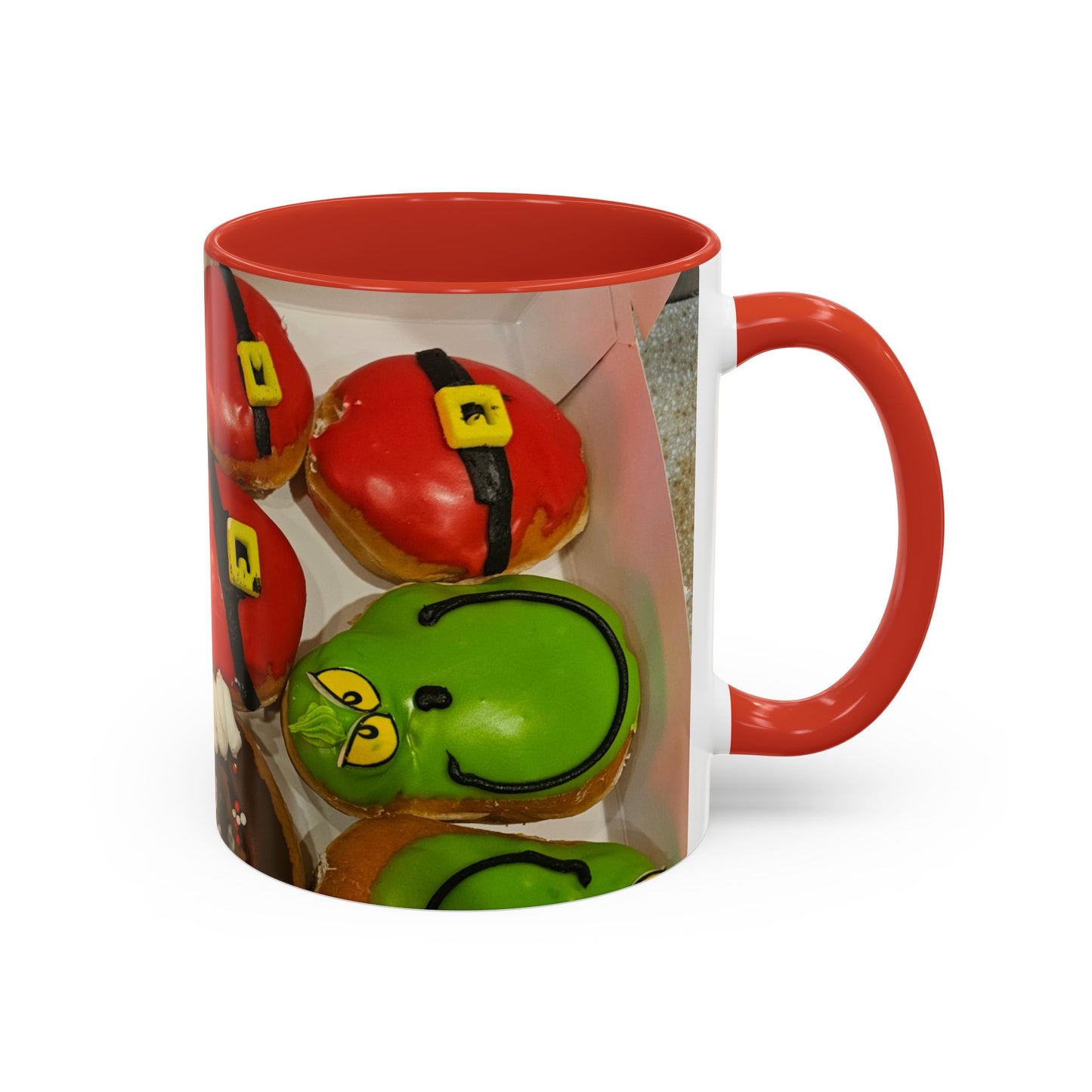 Holiday Donut Pattern Accent Coffee Mug (11/15oz)