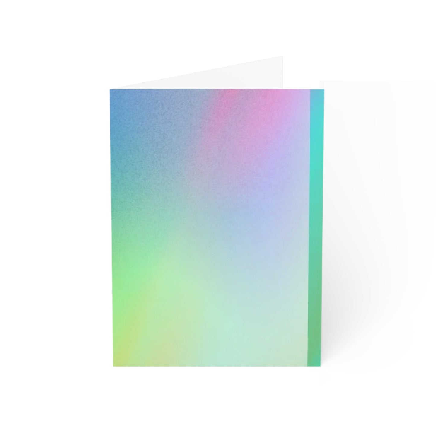 Iridescent Gradient Greeting Cards — Pastel Holographic Blank Note Cards (1/10/30/50 pack)