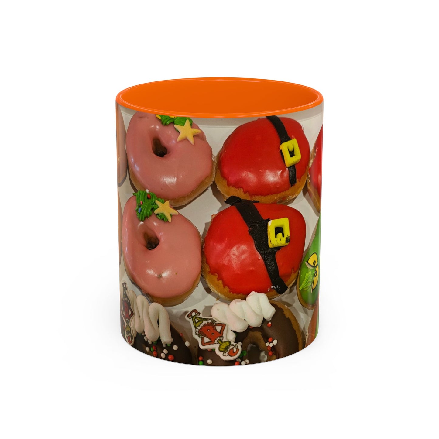 Holiday Donut Pattern Accent Coffee Mug (11/15oz)