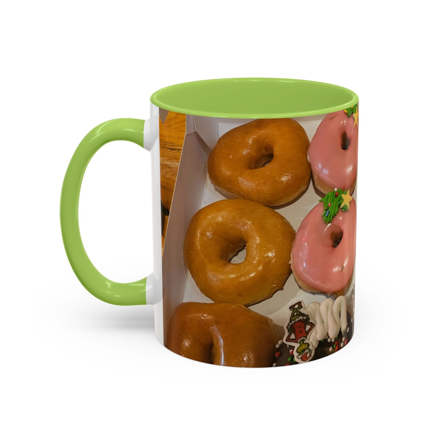 Holiday Donut Pattern Accent Coffee Mug (11/15oz)