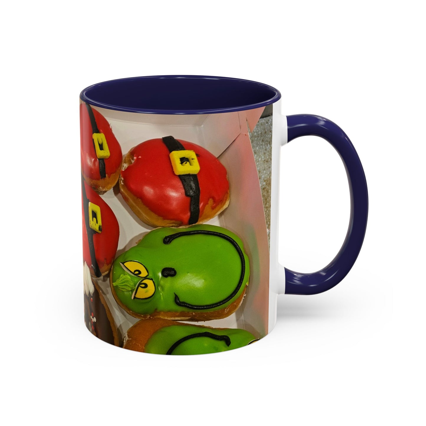 Holiday Donut Pattern Accent Coffee Mug (11/15oz)