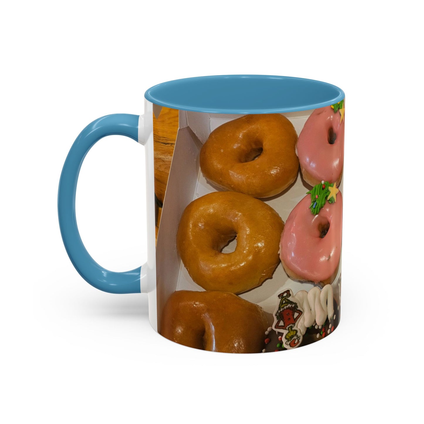 Holiday Donut Pattern Accent Coffee Mug (11/15oz)
