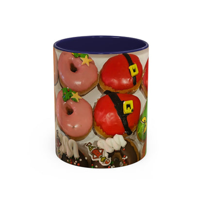Holiday Donut Pattern Accent Coffee Mug (11/15oz)
