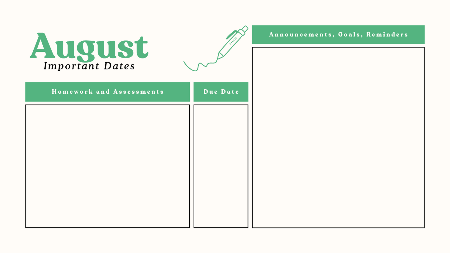 Teachers planner