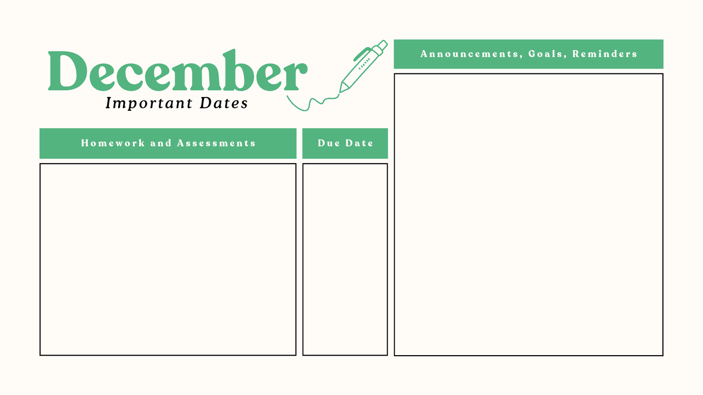 Teachers planner