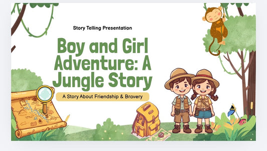 Boy and Girl Adventure A jungle Story