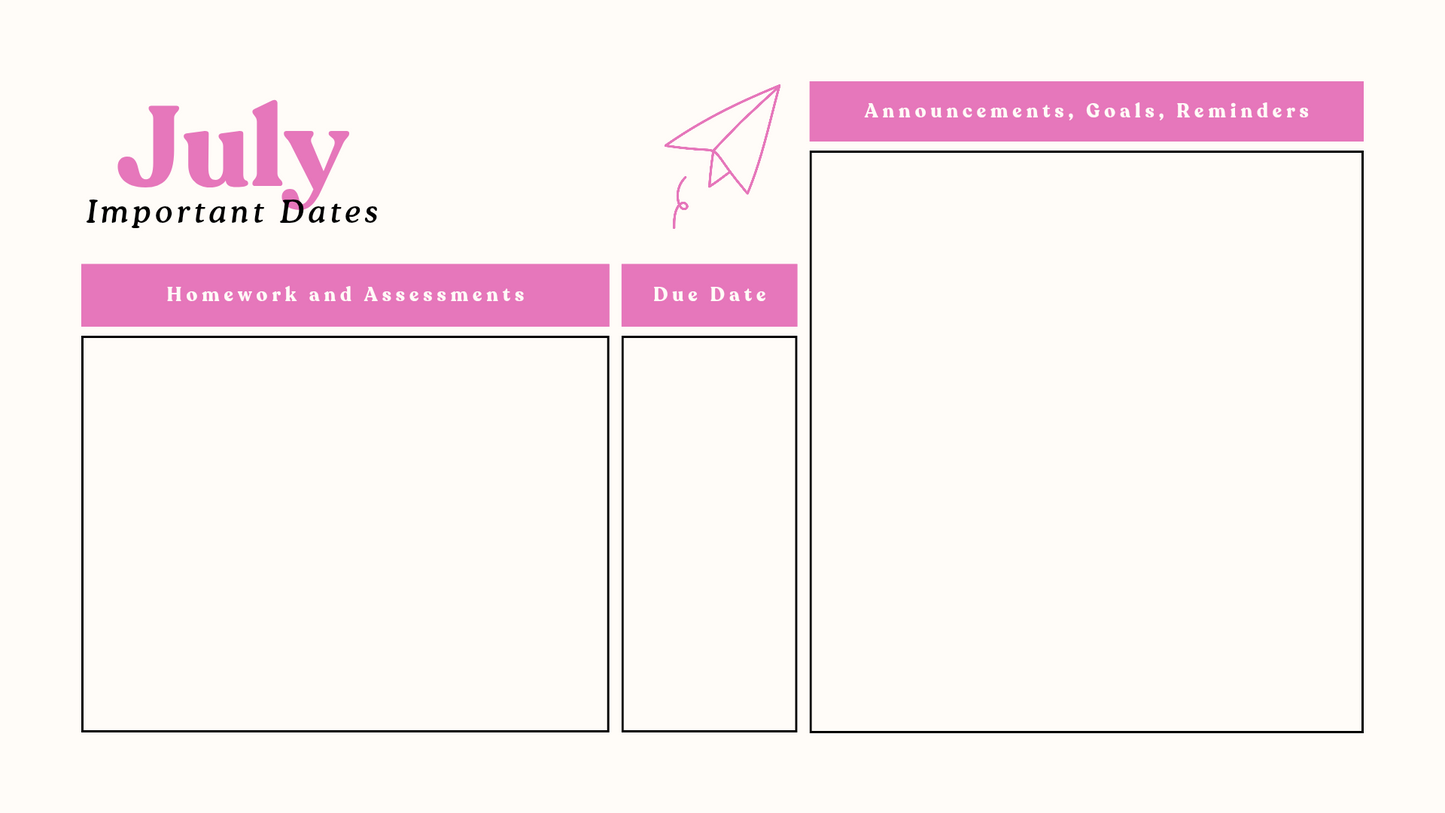 Teachers planner