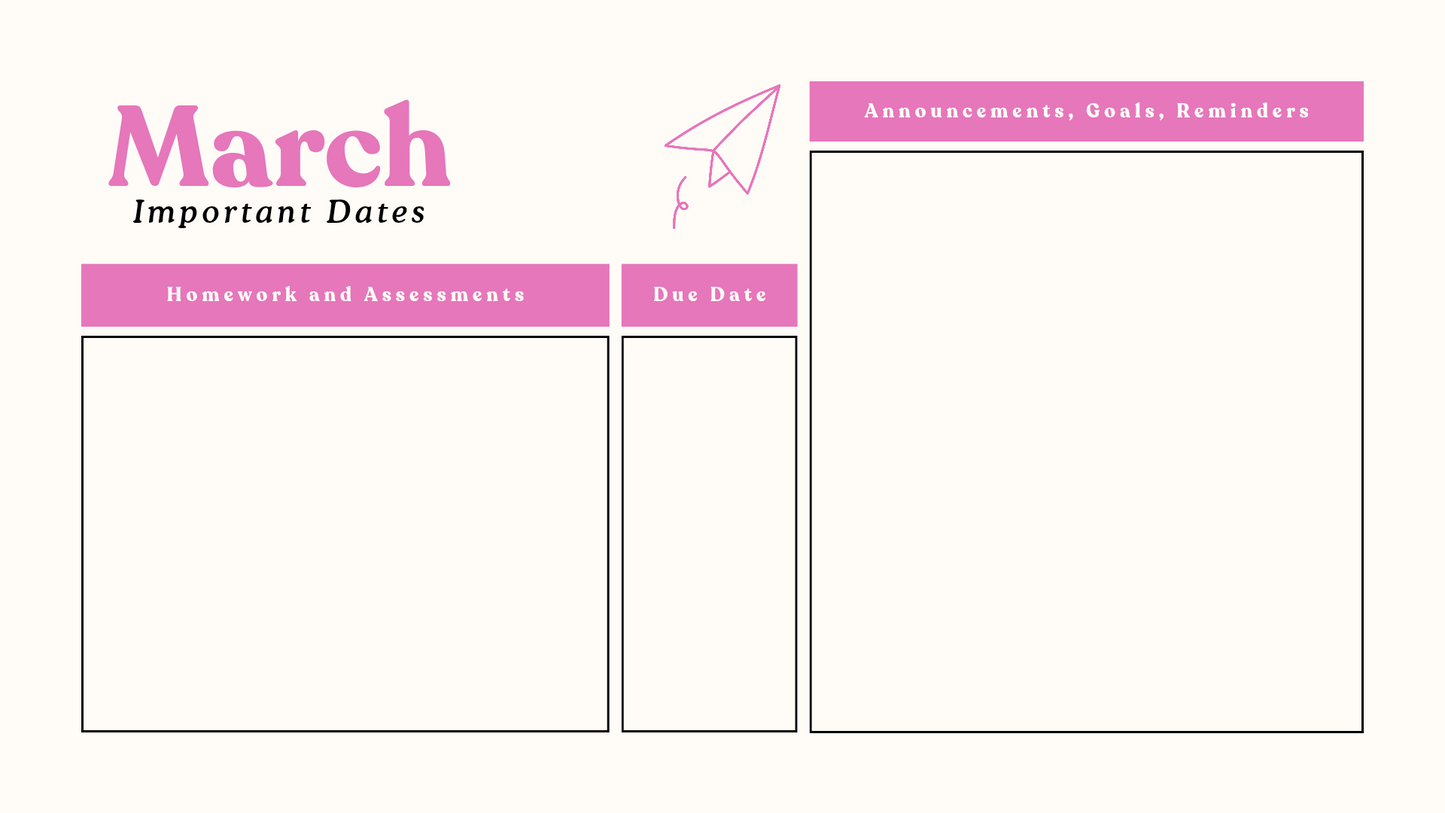 Teachers planner