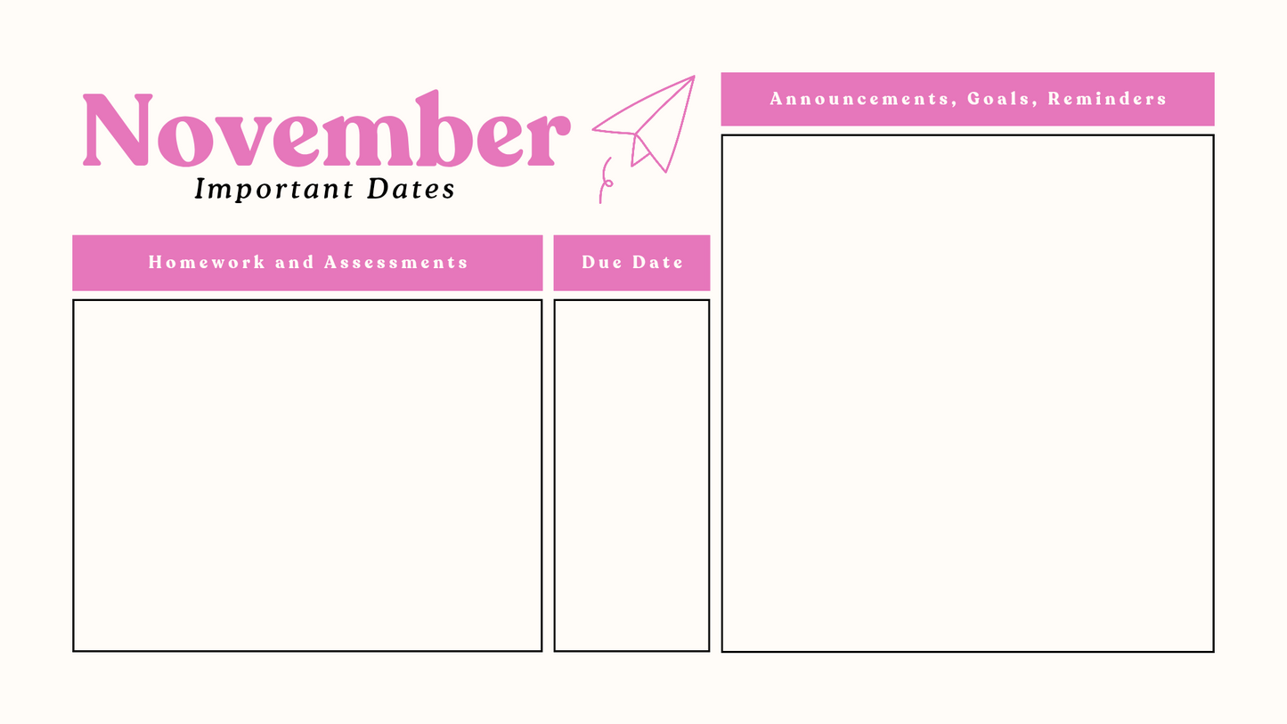 Teachers planner