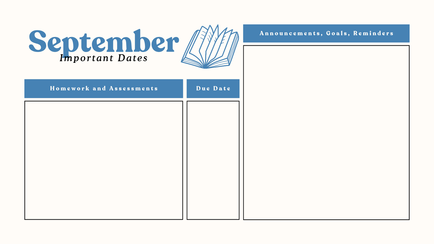 Teachers planner