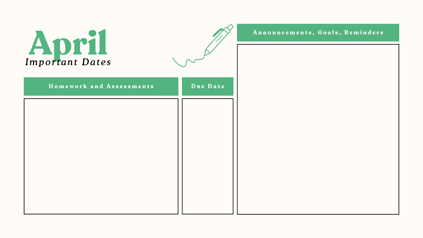 Teachers planner