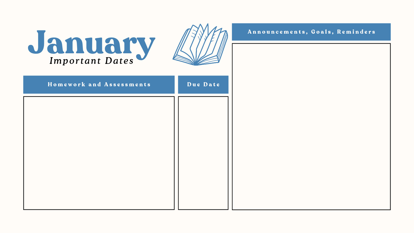 Teachers planner