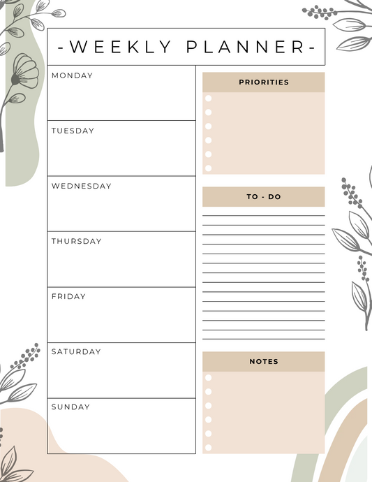 Weekly planner