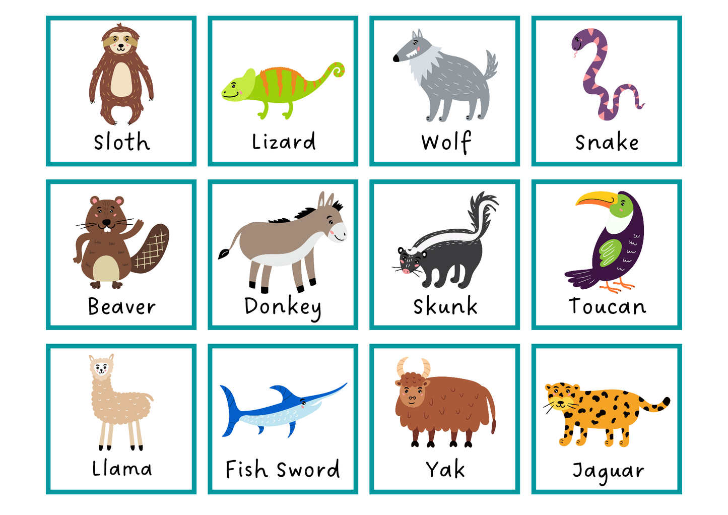 Animales English